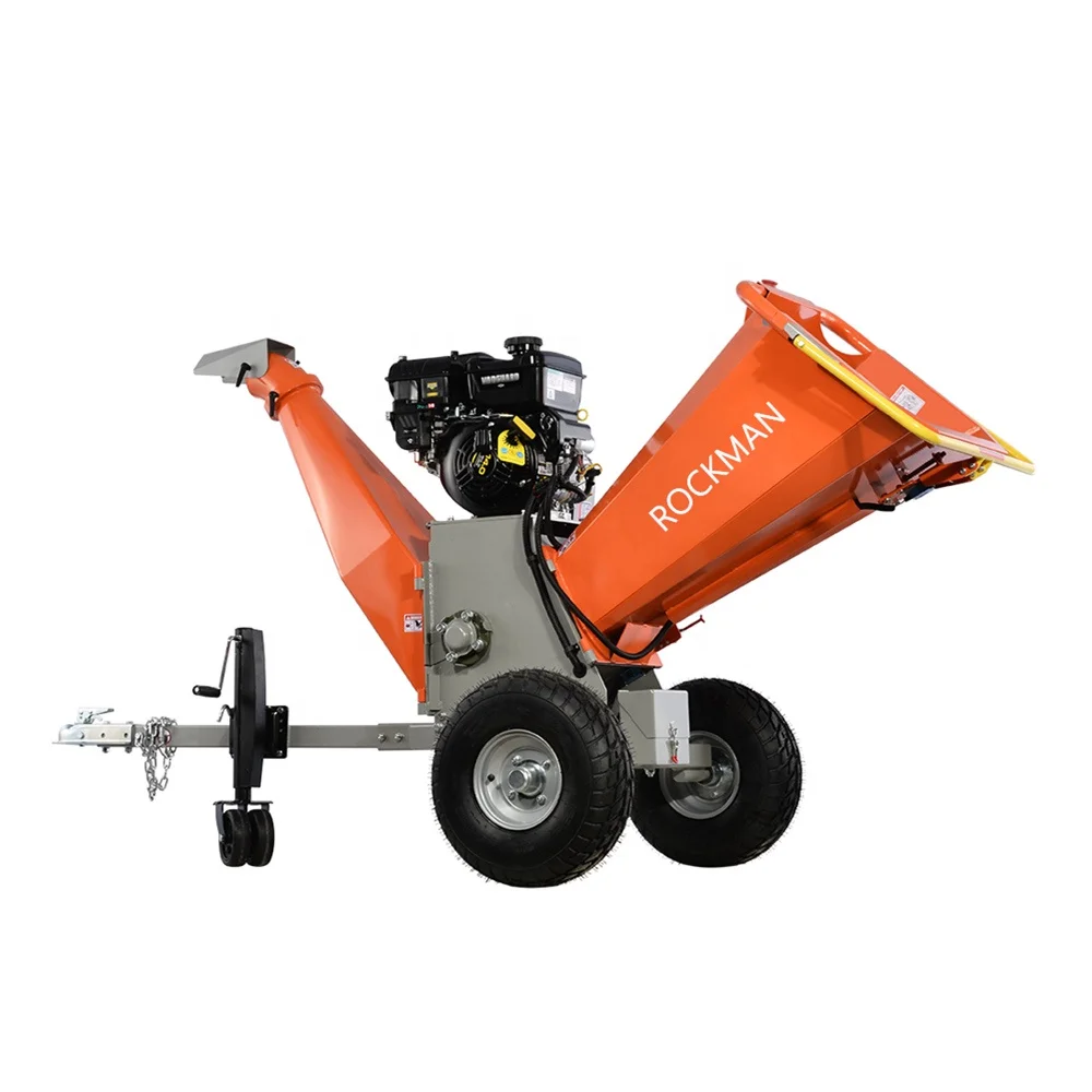 150mm chipping capacity 15hp electric start petrol engine industrial wood chipper mulcher chipper wood shredder