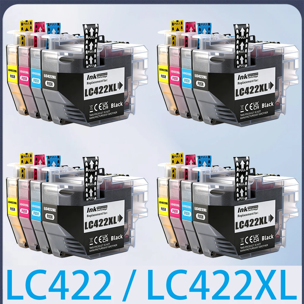 

For Brother Ink Cartridge LC422 LC422XL Premium Pigment Ink Compatible MFC-J5340DW J6540DW J6940DW J5345DW J5740DW Printer ink