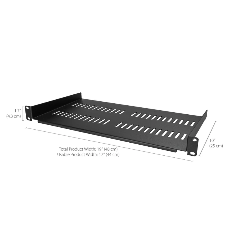 Universal Vented Rack Mount Cantilever Tray สำหรับ 19" NetworkEquipment Rack & Cabinet เหล็กสำหรับงานหนักสำหรับน้ำหนัก 22 กก.