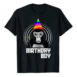 Gorilla Tag Birthday Boy VR Gamer Shirt for Kids Teen T-Shirt Funny B-Day Present Cute Graphic Tee Top Short Sleeve Blouses Gift