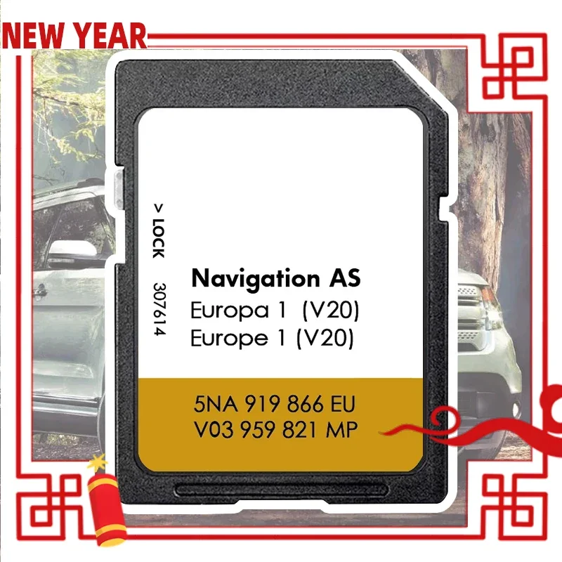 UK Europa SD Card 32GB Navigation GPS Map Version 2025 Newest 5NA 919 866 EU for VW Tiguan AS V20