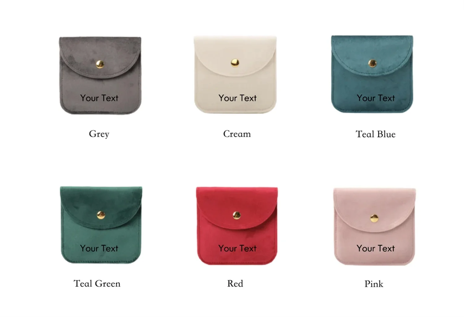 

Customized Name Velvet Pouch Jewelry Premium Photo Locket Holder Snap Ring Organize Store Jewelry Rings Cosmetics Wedding Favor
