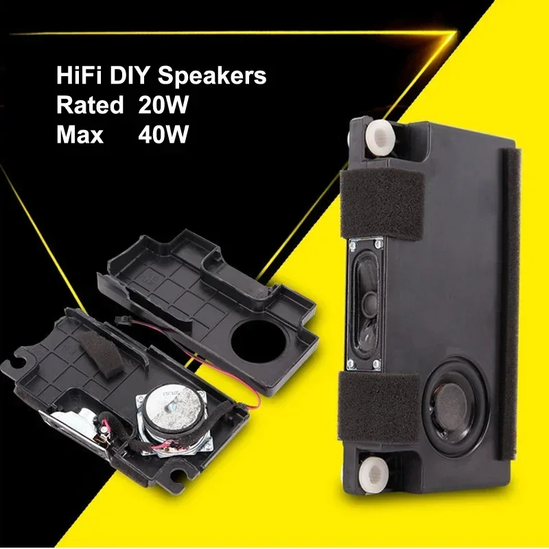 40W 8ohm Full Range Audio Speaker Optimized Bass Power 2.0 HiFi System DIY Home Theater TV Stereo Speakers 24V Pair Sale