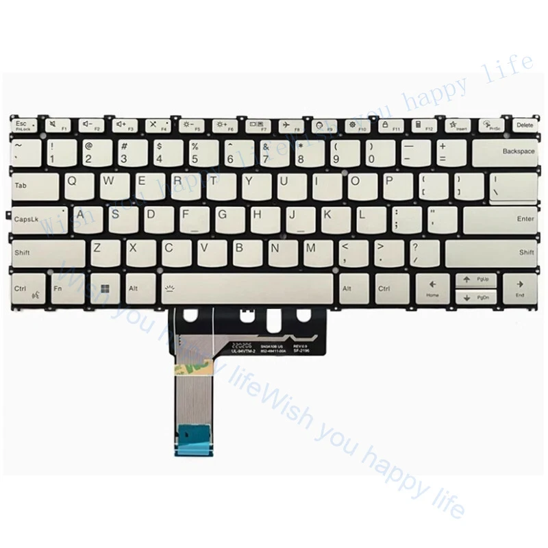 v-新品-lenovo-yoga-slim-9-14iap7-82t0-pt4uxb-ノートパソコン用-us-バックライトキーボード-ゴールド