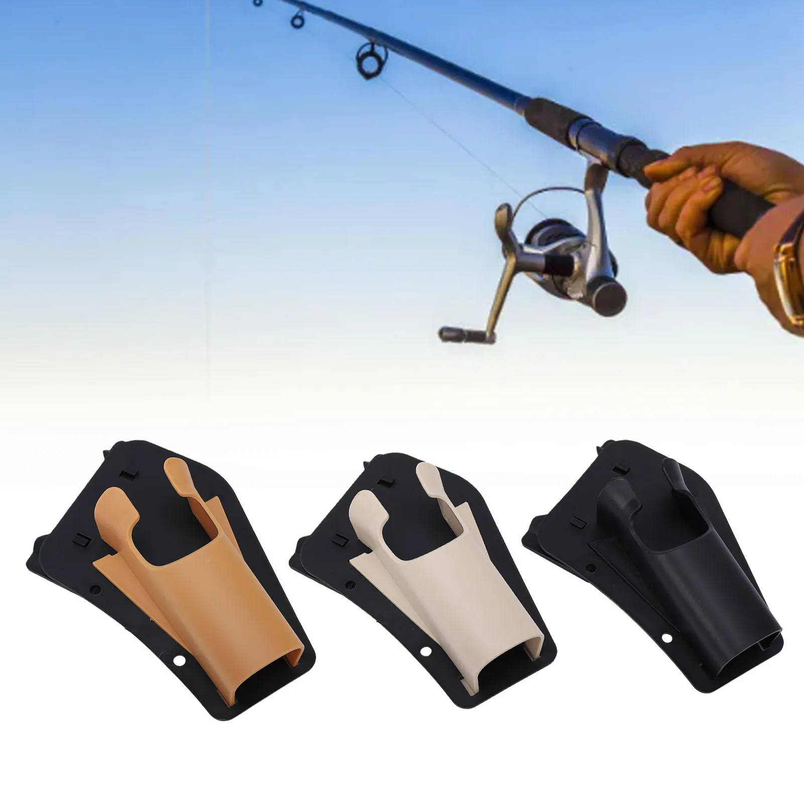 Belt Clip Rod Holder Fishing Rod Holster Plastic Belt Clip Sliding In Fishing Rod Holder for Outdoor Fly Fishing Shore Fishing