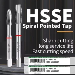 ZUANTONG HSSE Red Ring JIS Standard Spiral Pointed Tap M2 M3 M4 M5 M6 M7 M8 M9 M10 M11 M12 Machine Screw Thread Taps
