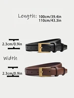 Women's Belt Fashion High-quality Pin Buckle Belt Genuine Luxury Soft PU Leather Belt Women Pair with Pants Jeans，For Ideal Gift - Image 5