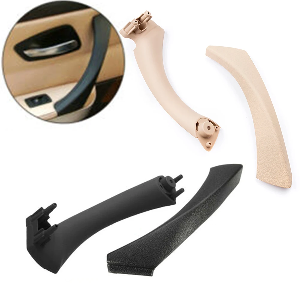 Car Door Panel Handle Pull Trim Cover Set Inner & Outer ABS Plastic Left Side For BMW 3Series E90 E91 328i Sedan Wagon