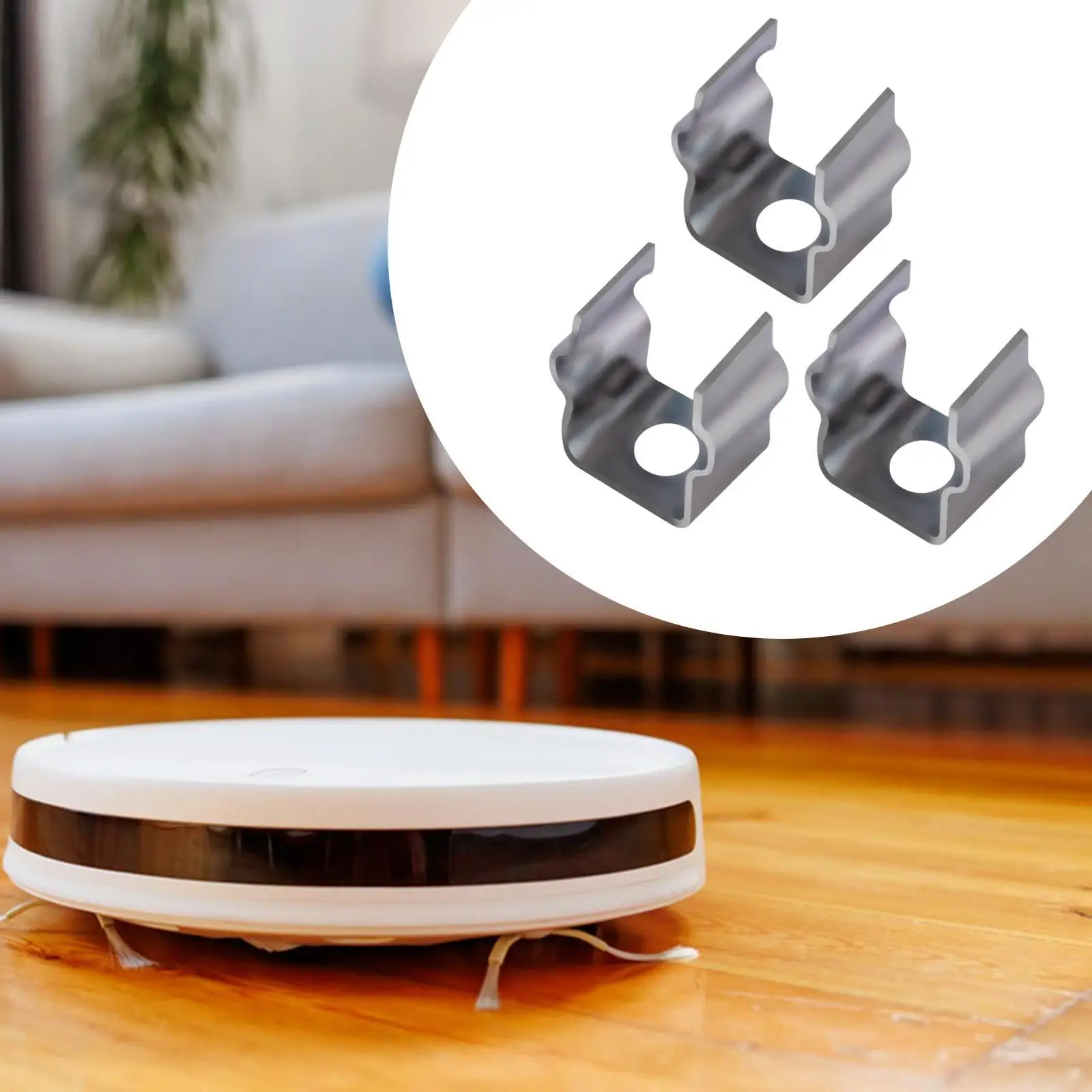 3 قطع من مشابك معدنية للفرشاة الجانبية تحل محل الأجزاء للمكنسة الكهربائية