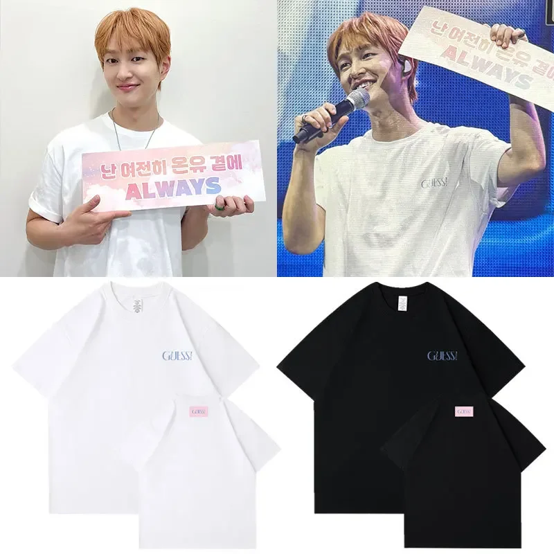 SHINee-Camiseta de manga corta para hombre y mujer, camisa de algodón con estampado Popular Coreano, ONEW FM 2024