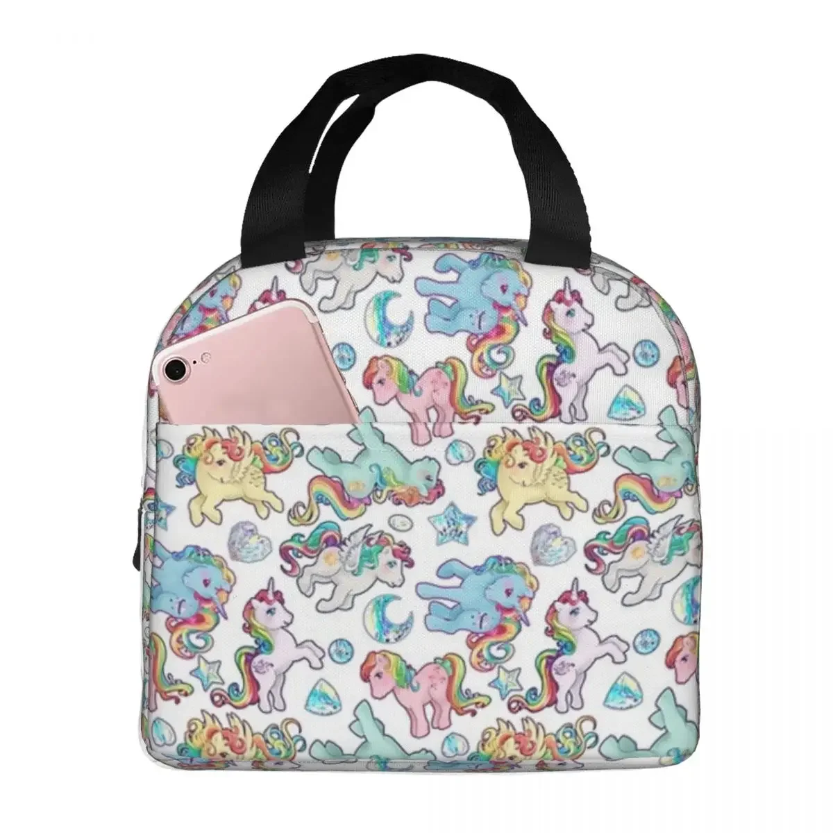 

Rainbow Ponys G1 Сумки для обеда Изолированная коробка для бенто Водонепроницаемая сумка для обеда Сумки для пикника Термосумка-холодильник для женщин Путешествия