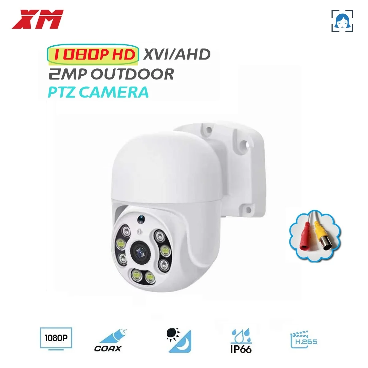 

XM AHD PT Camera Surveillance Infrared Camera 1080P XVI Coaxial Control CCTV Camera Security waterproof Outdoor Cameras