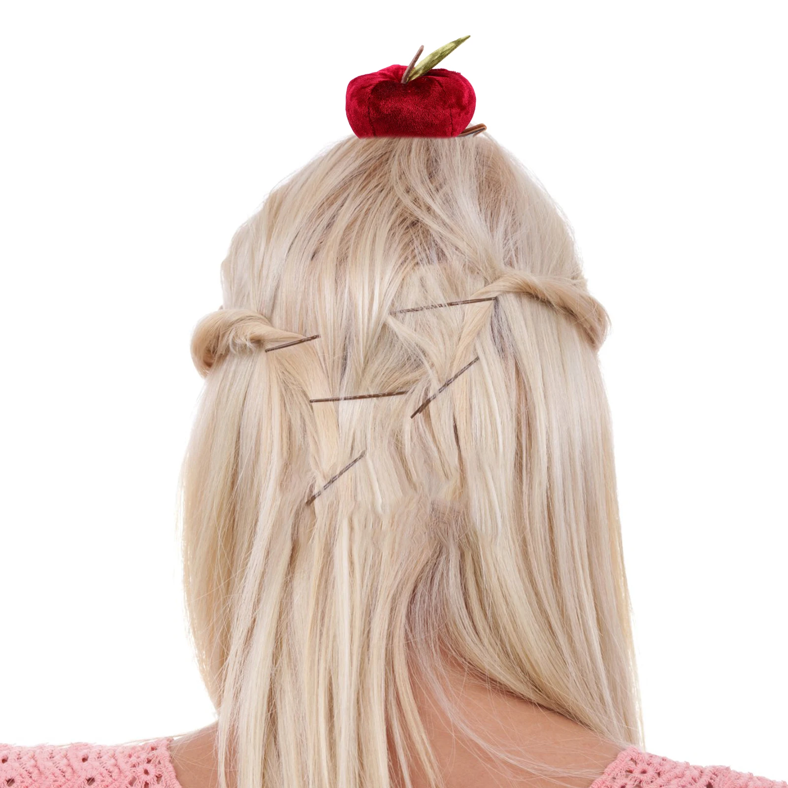 

Simulated Apple Hairpin Vintage Design Comfortable Soft Material Fruit Themed Costume Hairpins Party Accessories Women