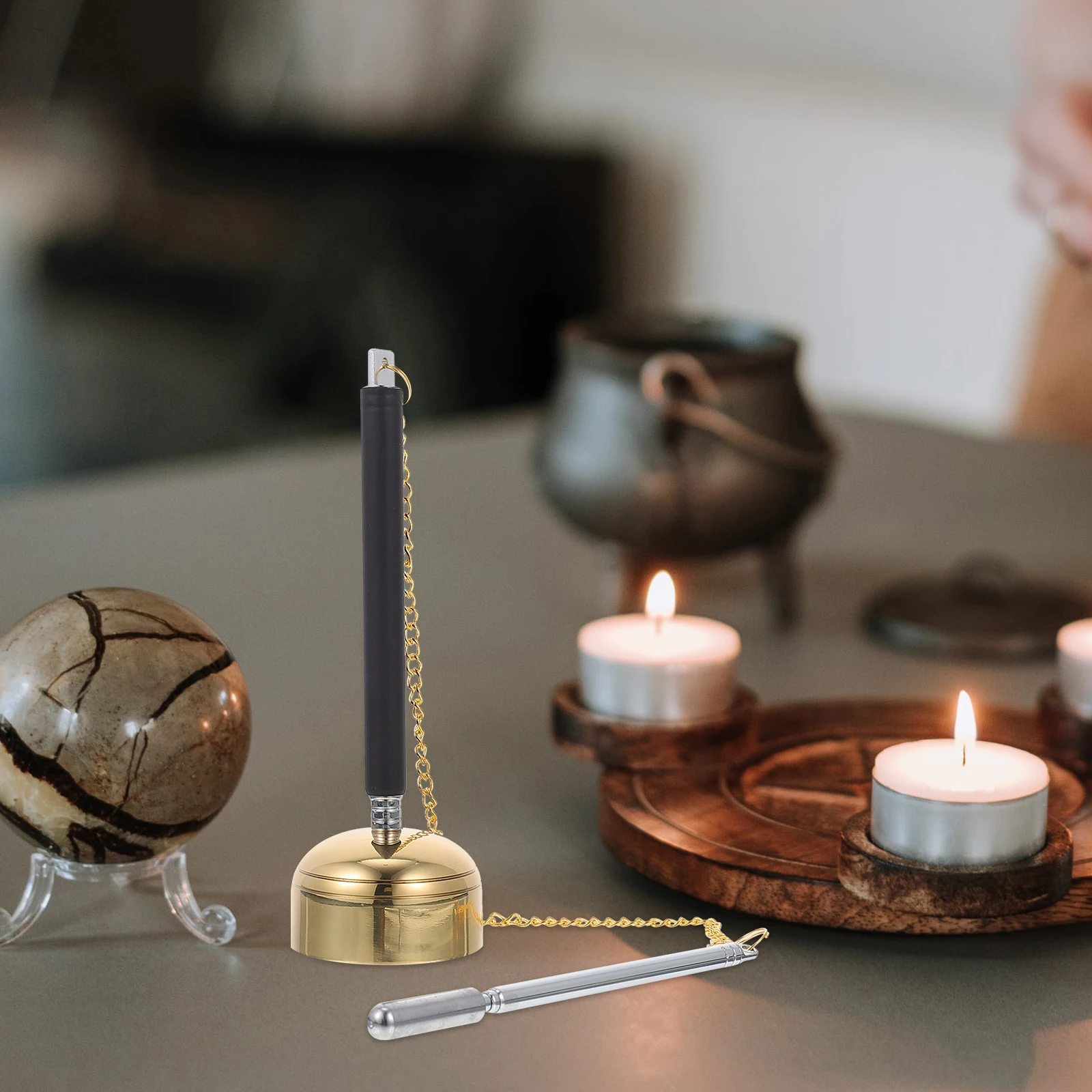 

1Pcs Temple Chime Premium Buddhist Ritual Utensil Smooth Lightweight Portable for Meditation Yoga Room Decoration Clear Crisp