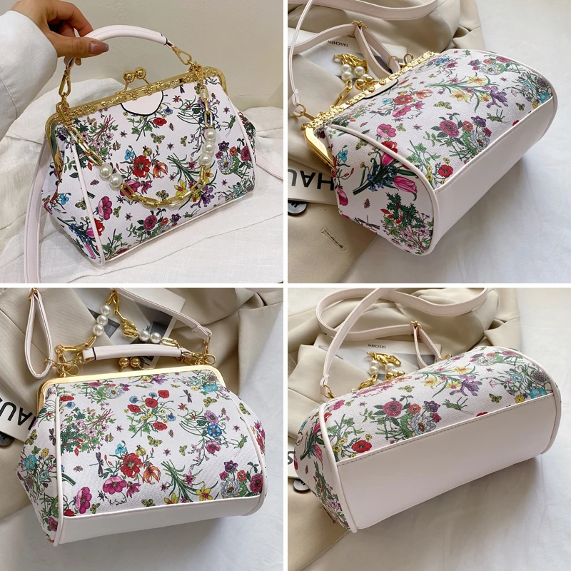 Monederos y bolsos de flores para mujer, bolso de mano con cadena de moda, bolso cruzado de noche, bolso de lujo para mujer, bolso de hombro de