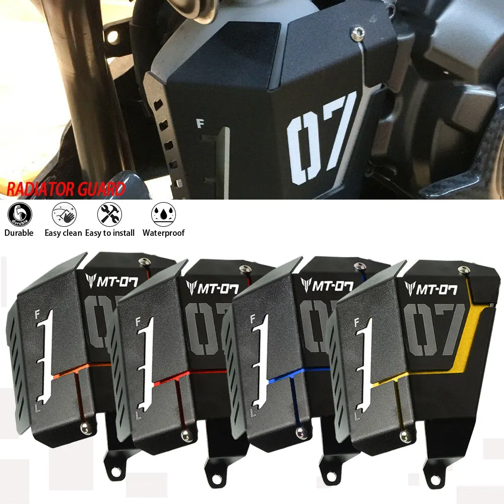 

FZ-07 MT 07 Radiator Guard Coolant Recovery Tank Shielding Cover For Yamaha MT-07 FZ07 FZ 07 2014-2024 2023 2022 2021 2020 MT07