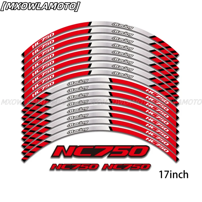 

Motorcycle Accessories 17 Inches Stickers Wheel Axles Decal Edge Reflective Stripes for Nc750