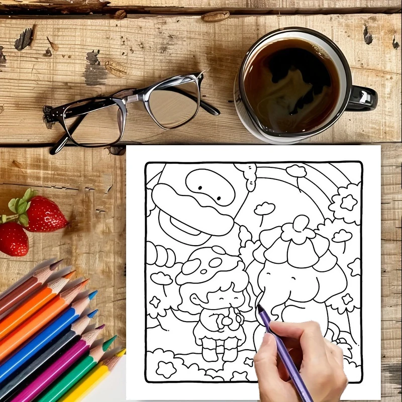 28-pagina's dromerig kleurboek voor volwassenen |   Kleurboek, tekenbenodigdheden voor Kerstmis, Thanksgiving