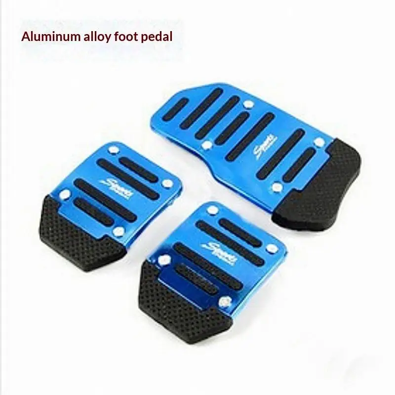 Aluminum Alloy Car Brake Gas Pedal Covers Anti Slip Thickened Foot Pedal Pads For Manual Automatic Car Interior Modification