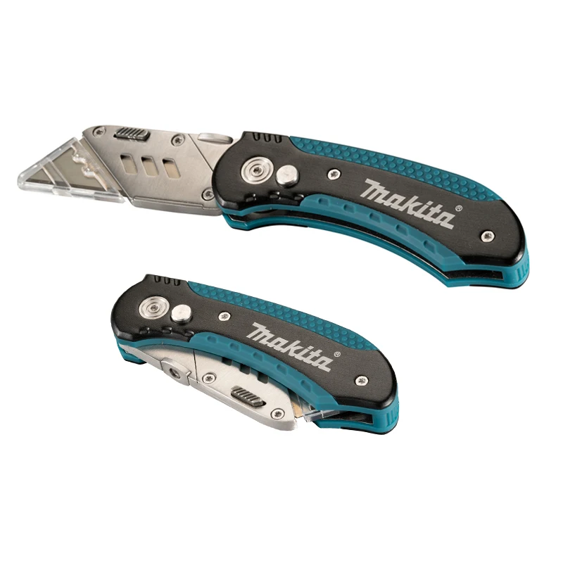 Imagem -06 - Makita Snap-off Utility Knife Carregamento Fácil Lâminas Extras Retráteis Punho de Borracha Confortável Combinação Total de Ferramentas Manuais