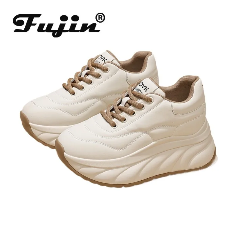 

Koznoy/женская повседневная обувь на танкетке 8 см, женская летняя обувь без шнуровки, женские массивные кроссовки из натуральной кожи, кроссовки на платформе