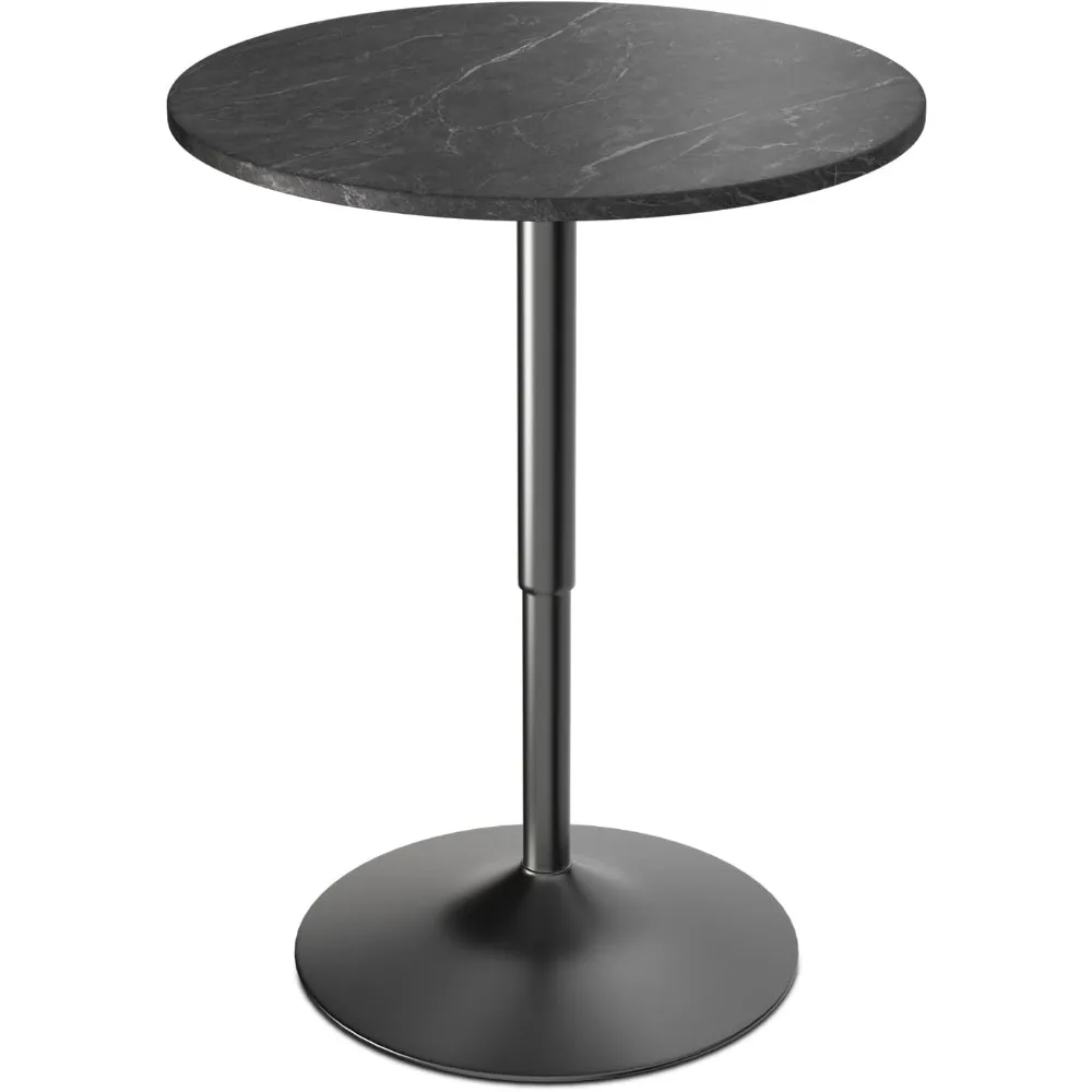 

Modern Bar Table, 23.5 Inch Round, Height-Adjustable, 360 Swivel