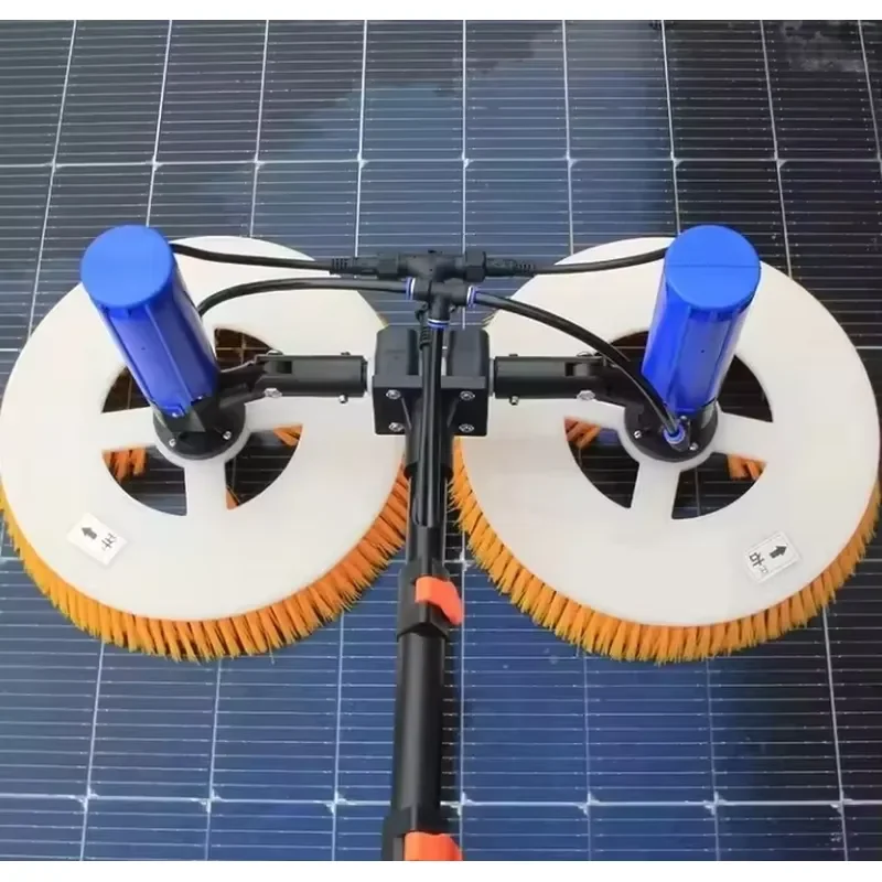 Automatic Solar Panel Cleaning Robot Dual Power Supply Photovoltaic Module Washer for Rooftop Ground Mounted System