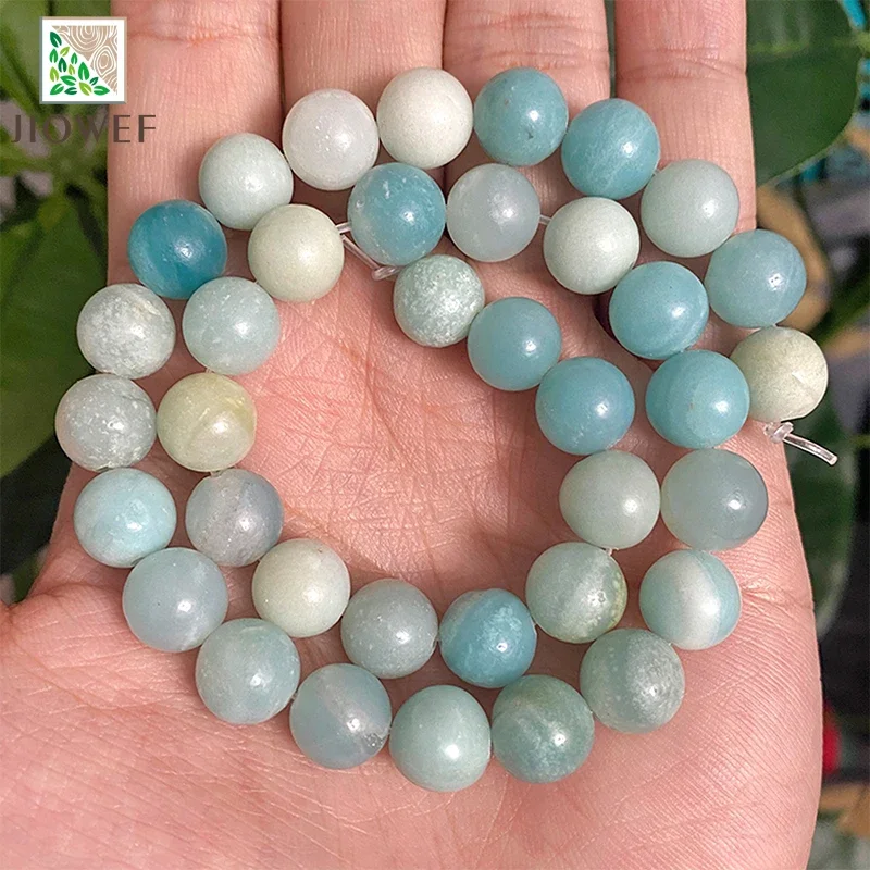 

Натуральный камень, новинка: светло-голубые круглые бусины из амазонита для изготовления браслетов и украшений, 15 дюймов, 4, 6, 8, 10 мм