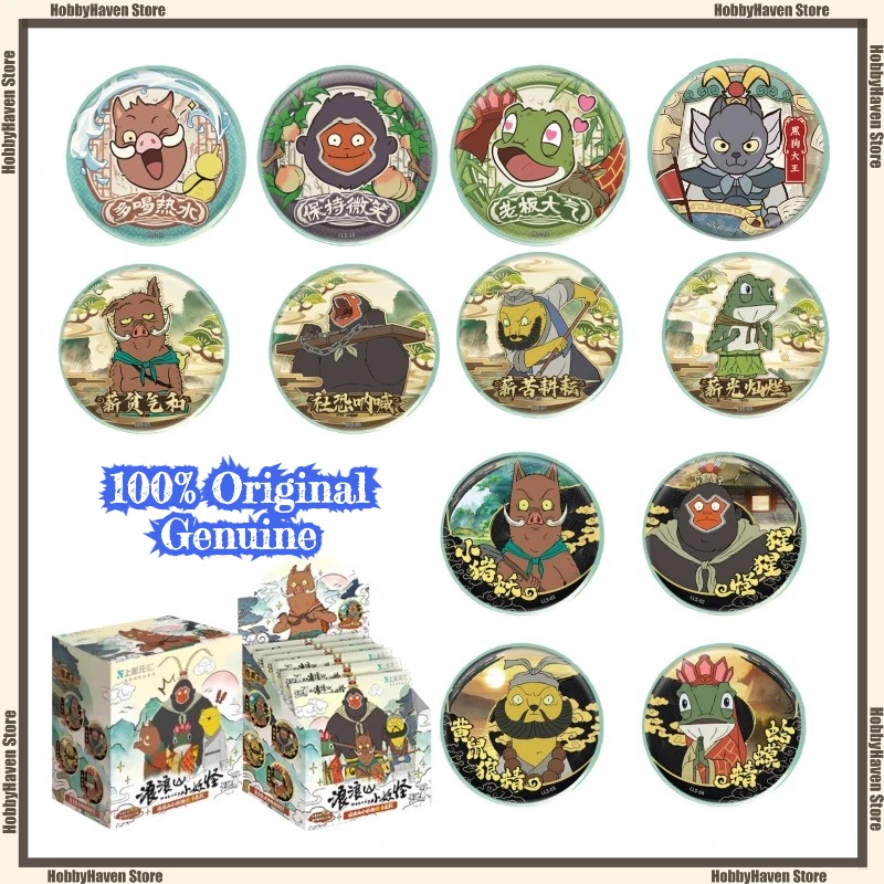 

In Stock Card Game Langlangshan Monster Badge Tiebaji Genuine Anime Peripheral Toys Muzi Collection Gift