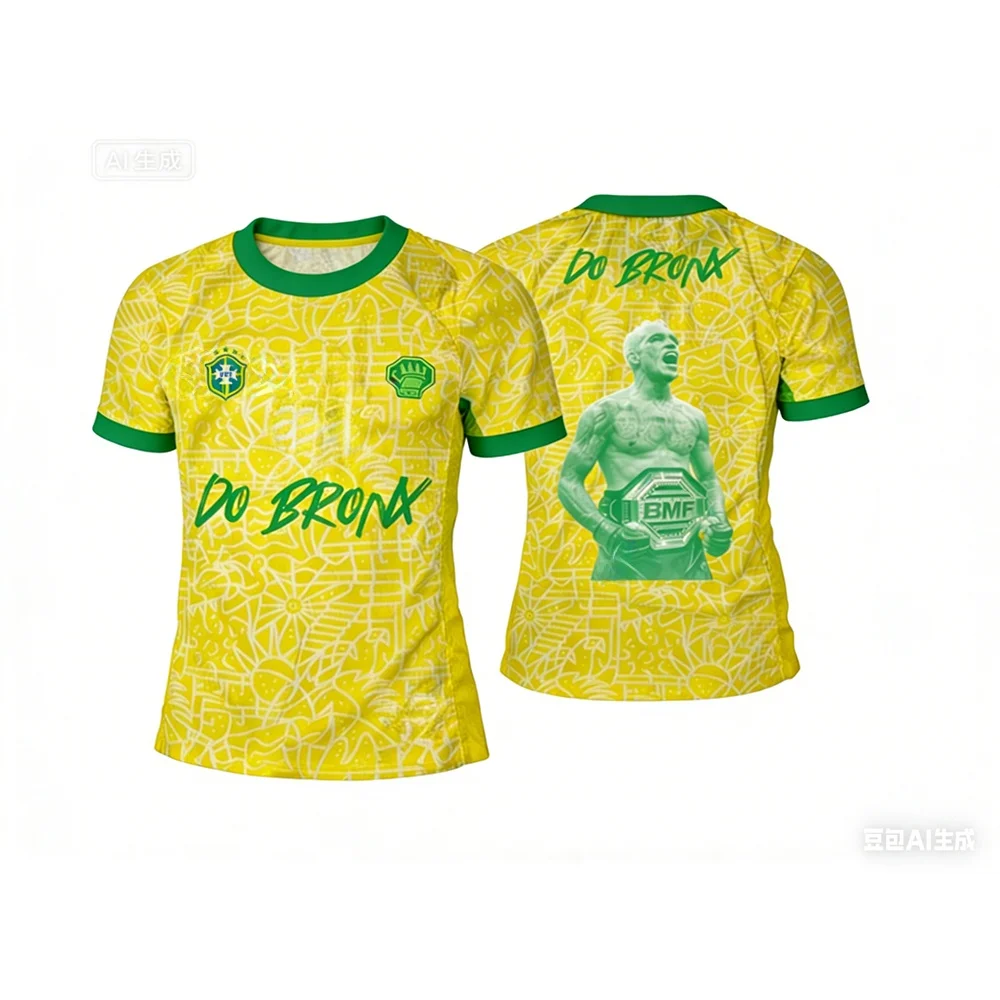 Charles Oliveira MMA Special Edition Fußballtrikot für Kinder, Sommer, übergroßes, atmungsaktives, schnell trocknendes Champion-Sport-T-Shirt – Detail 8