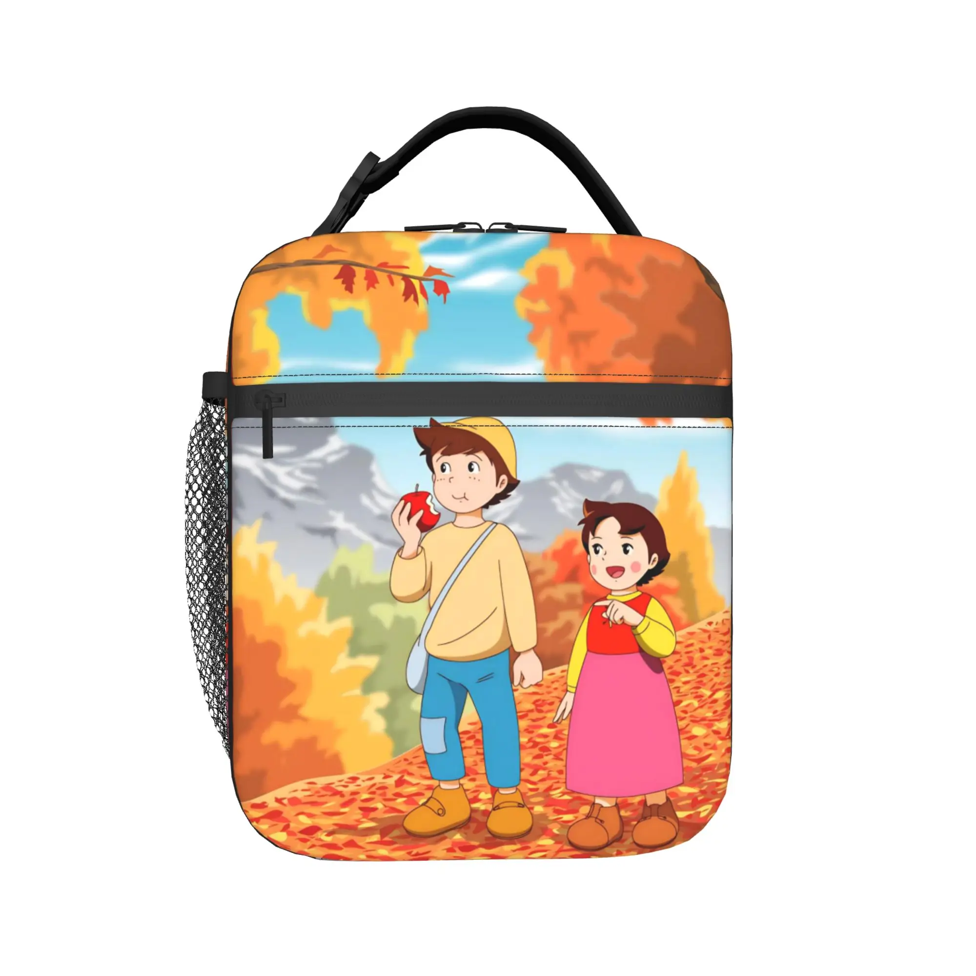 Heidi & Friend Autumn Alpine Walk Lunch Bag School Convenient Thermal Lunch Bags For Child  Oxford Custom Cooler Bag