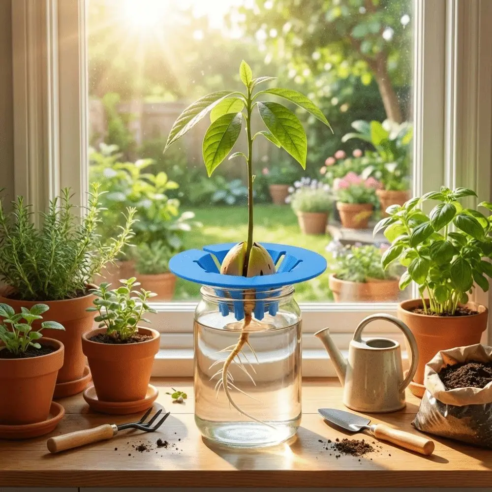 Soil-Free Avocado Planter Sprouting Setup Plastic Seedling Tray Cultivation Device Growing System Planting Device Office