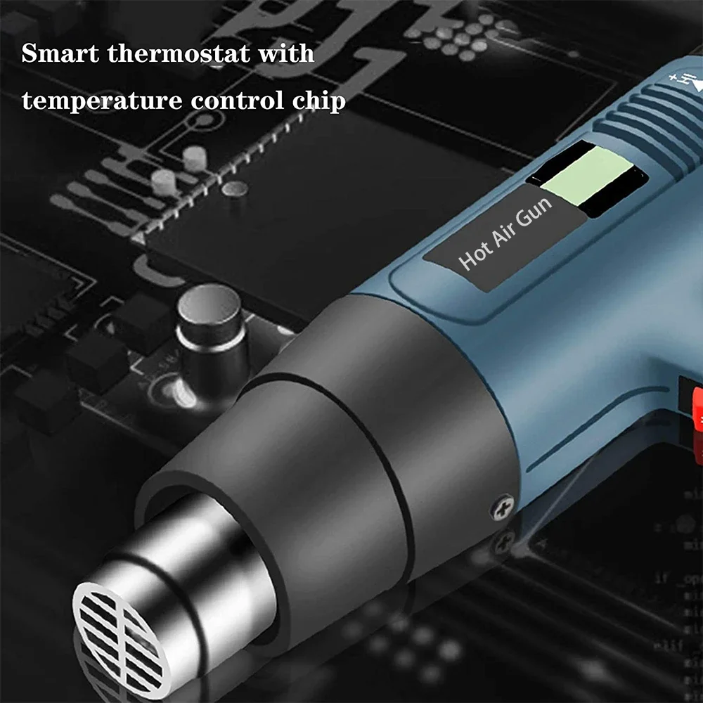 2024 NEW 2000W Air Dryer Hot Air Gun Hair dryer for Soldering Thermal Blower Shrink Wrapping Tools with 300PCS Wire Connectors