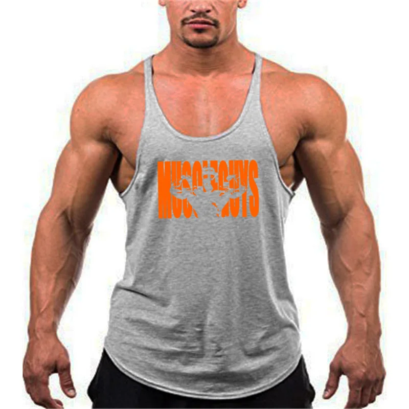 Summer Cotton Sleeveless Breathable Cool Feeling Muscle Workout T-shirts Men Fashion Y Back Gym Bodybuilding Casual Tank Tops