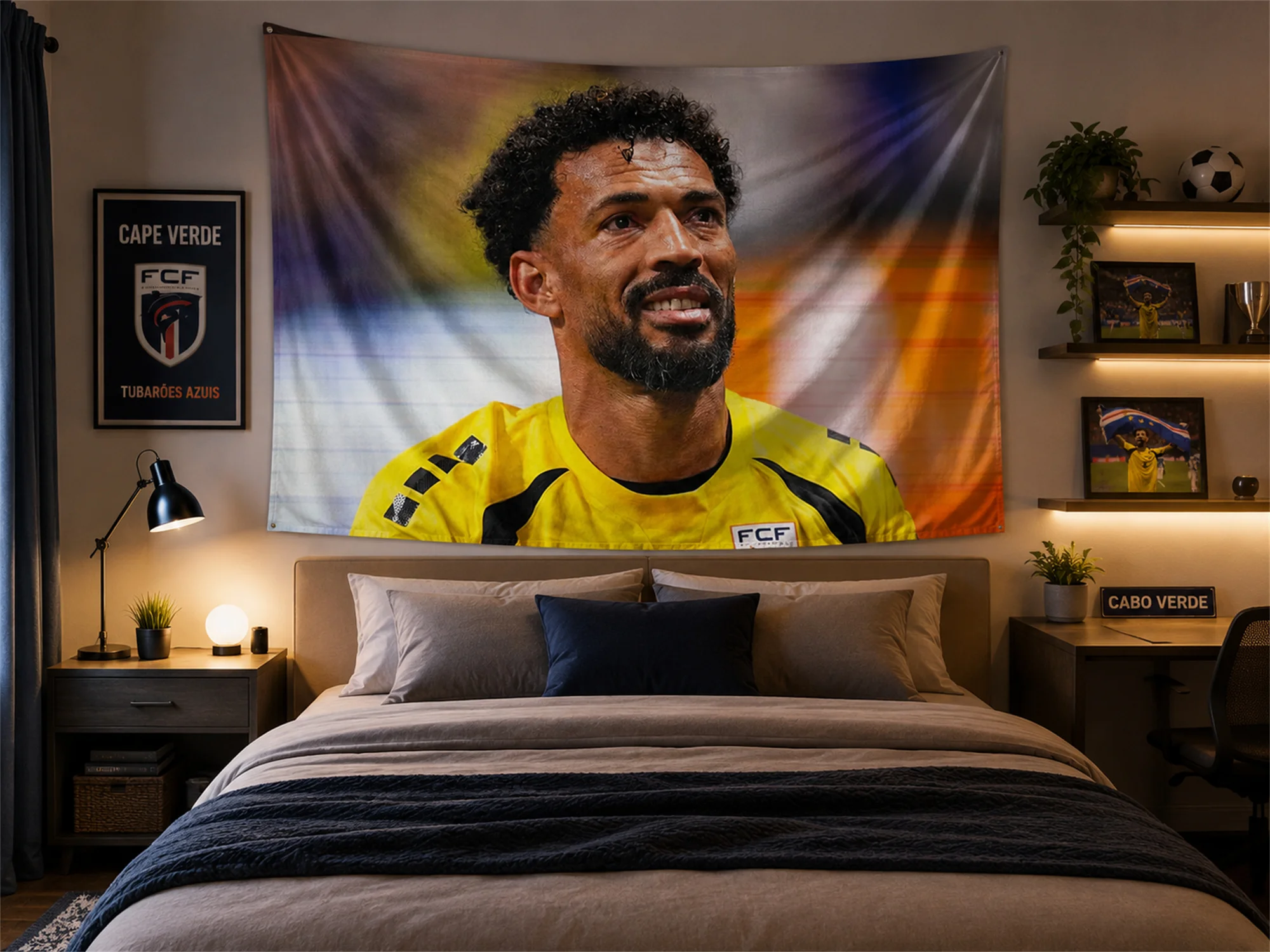 Vozinha Wall Tapestry Football Goalkeeper Fan Decor Josimar Dias Soccer Player Poster Bedroom Hanging Sports Gift