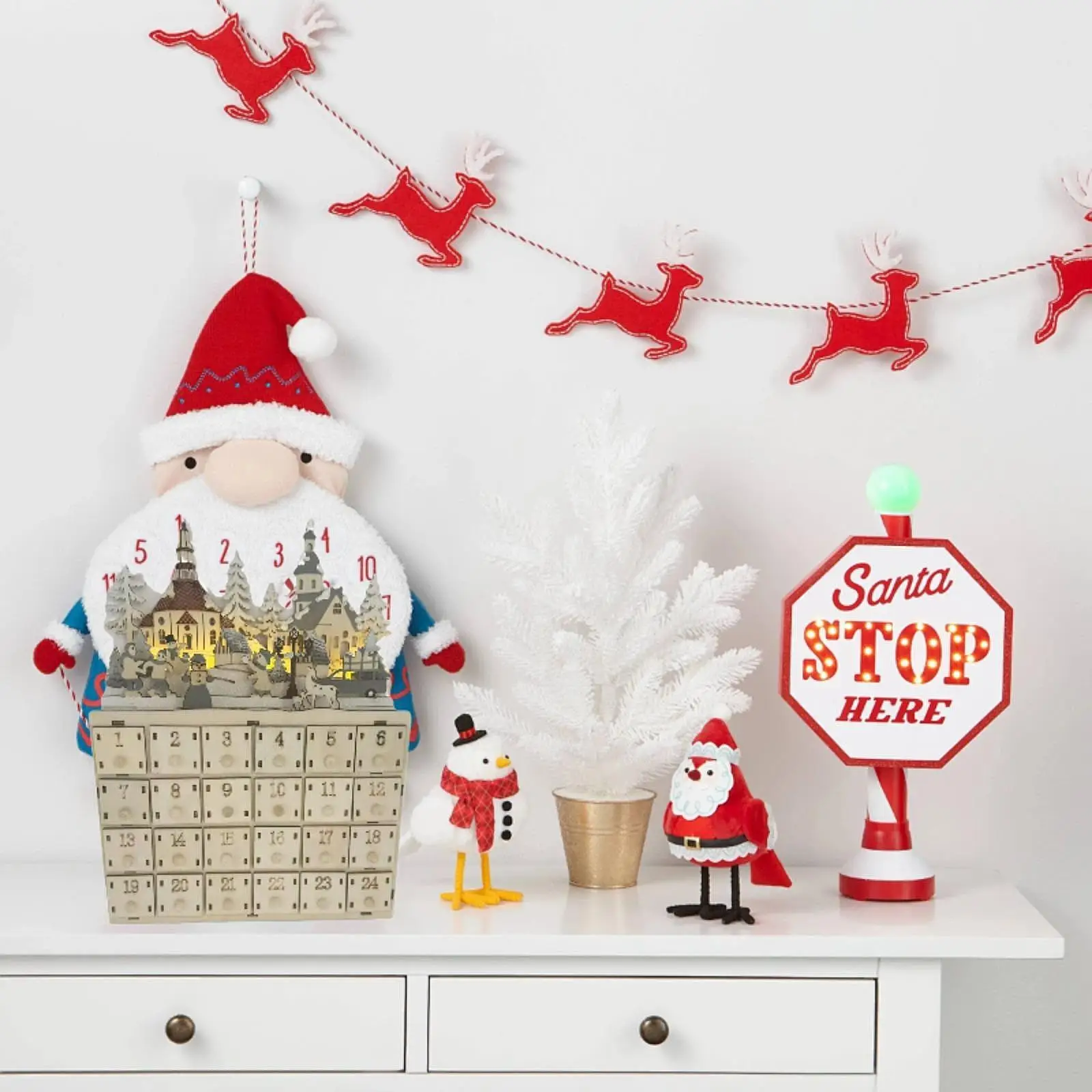 ปฏิทินจุติคริสต์มาสไม้ตกแต่งวันหยุด 24 ลิ้นชักคริสต์มาส