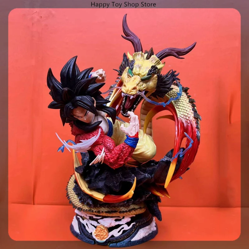 

42cm Dragon Ball Goku Dragon Fist Explosion Ss4 Anime Figure Model Gk Statue Collection Desktop Decoration Ornament Toys Gifts