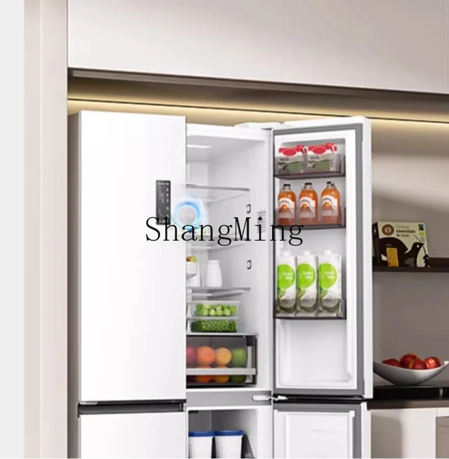 ZYY двойная система, крестовая фолио, четырехдверная частота первого уровня, воздушное охлаждение, ультратонкий встроенный холодильник с морозильной камерой