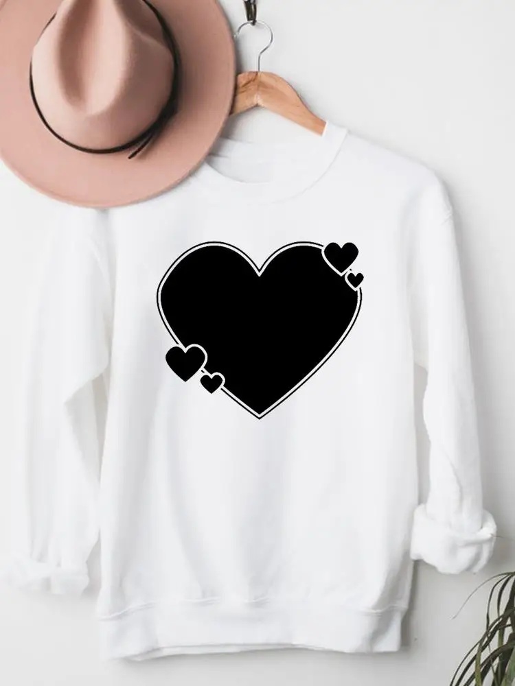 

Autumn Fall Spring Clothes Fashion Ladies Women Female Love Heart Sweet Valentine Clothing Graphic Pullovers Print Sweatshirts