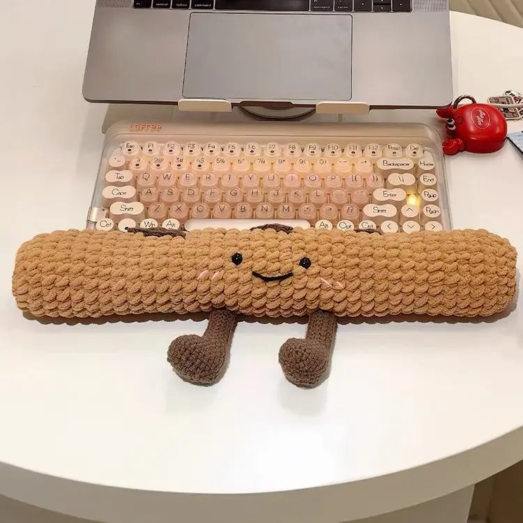 Handgemachte DIY Tastatur Zauberstab Multifunktionale Ständer Handgelenkstütze Gewebtes Material Tasche Strickgarn Häkelnadel Niedliche Puppe Geschenk