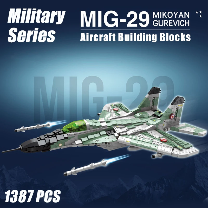 Fighter Building Blocks SU-57 MIG-29 USSR Military Series Model Building Blocks Model Bricks Toys Christmas Gift for Kids Boy