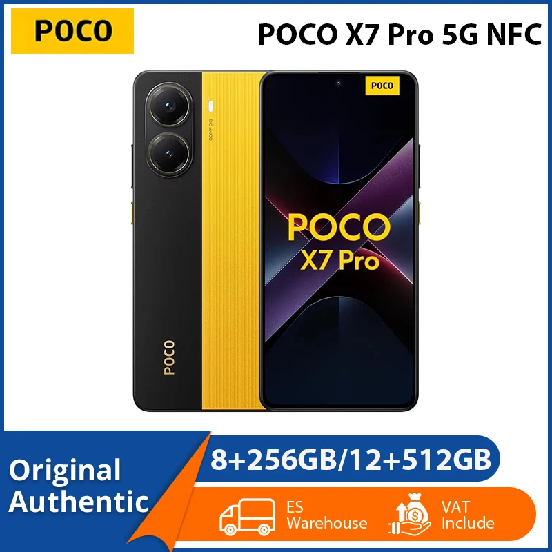 Smartphone POCO X7 Pro 5G NFC d'origine, processeur Dimensity 8400-Ultra, écran AMOLED CrystalRes de 6,67 pouces, appareil photo principal 50MP avec stabilisation optique de l'image (OIS), batterie de 6000 mAh