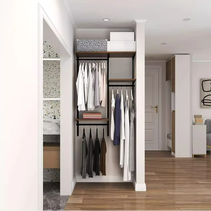 LTT home bedroom cloakroom whole house custom eco-friendly open Japanese solid wood wardrobe