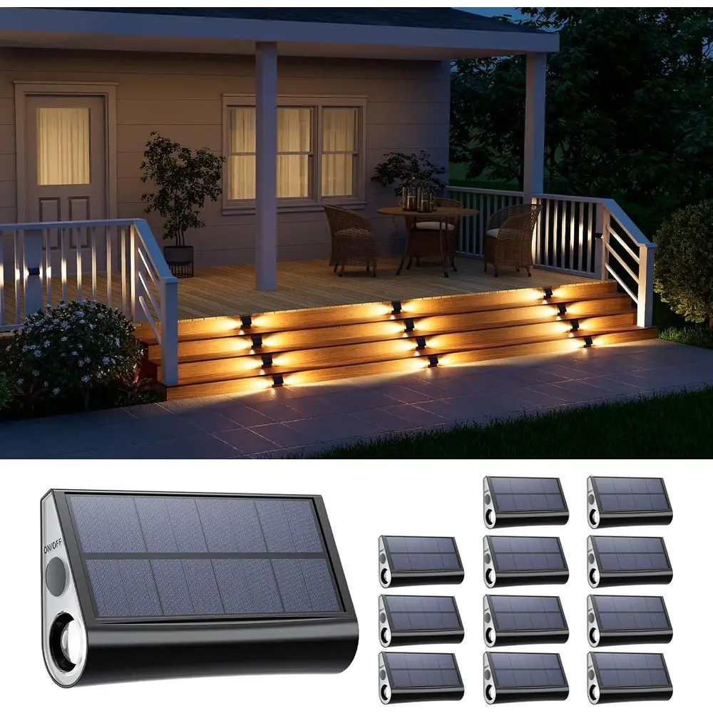 

Outdoor LED Stair Lights, Waterproof Warm White, Ideal for Deck, Steps, Yard, Garden, Pool, Easy Install, Enhance Ambiance