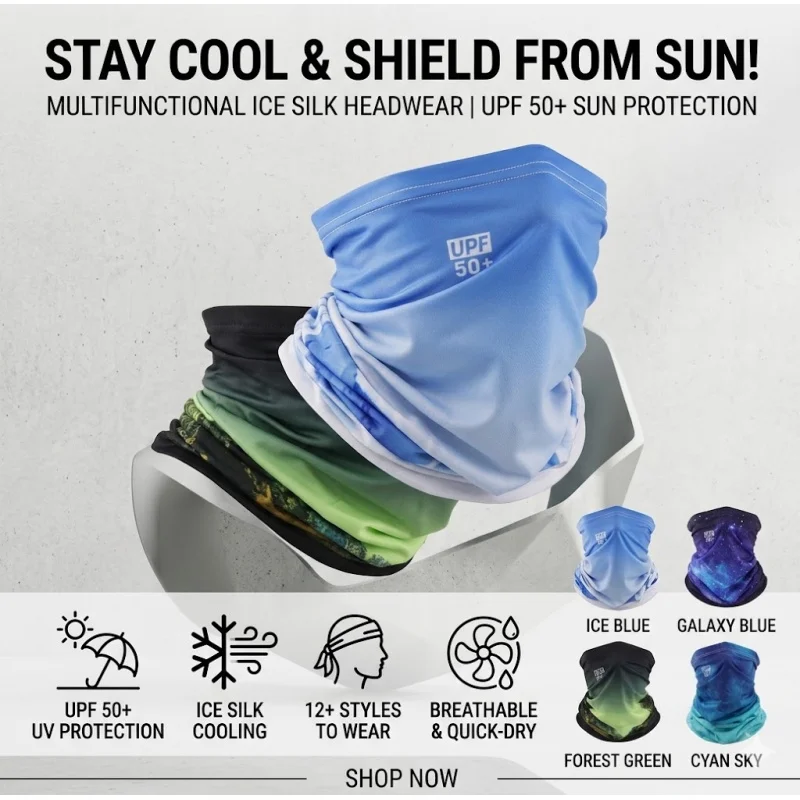 

Multifunctional Ice Silk Bandana UV Protection Cycling Mask