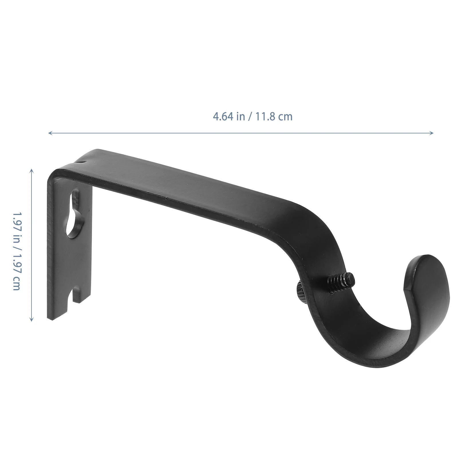 

3Pcs Adjustable Curtain Rod Brackets Wall Mount Hooks Iron Curtain Holders for Drapery Window Roman Rod