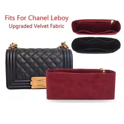Velvet Fabric Inner Liner Fits For LEBOY Insert Makeup Handbag Organizer Travel Inner Purse Portable Cosmetic Bags
