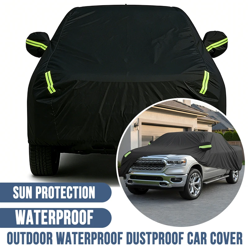 190T Full Car Cover for SUV Cover Universal Rain Snow All Weather Protection Waterproof Dustproof Black Covers Cars Accessories