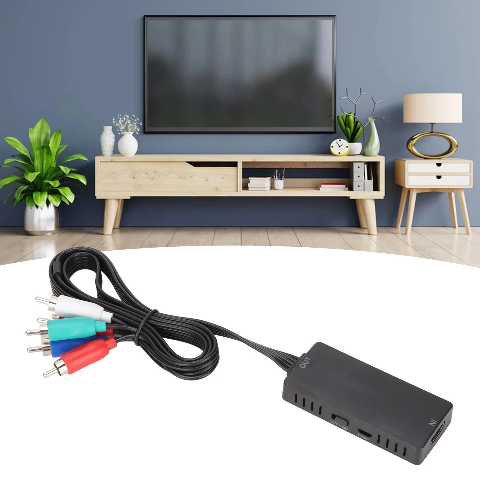 YPbPr Converter HD Multimedia Interface To Component Converter High Color High Accuracy Easy To  with Button OSD for PC