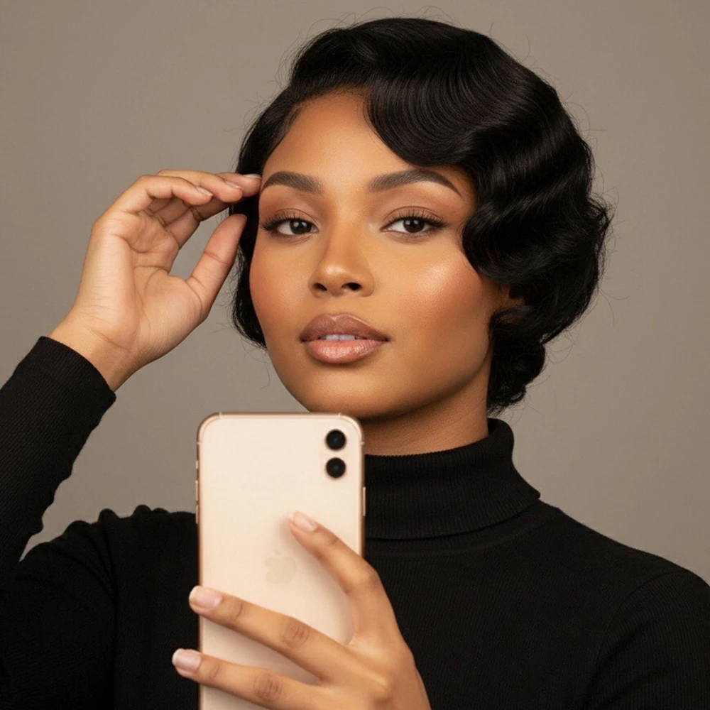 6Inch Curly Pixie W… - image